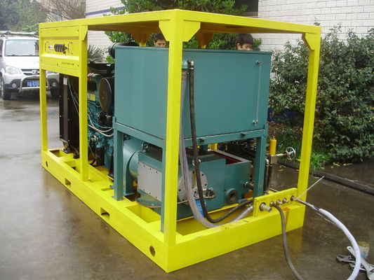 90kw 620bar Water Blaster ความดันสูง Hydro Blaster สําหรับภาพวาดเก่า