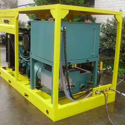 55kw 10000psi เครื่องทําความสะอาดน้ําเจ็ทอุตสาหกรรม เครื่องขับเคลื่อนดีเซล